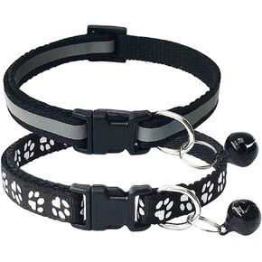 Cat Collar with Bell 2-Pack. Also use as Dog Collars for Small Dogs. Great if Used as a Small Dog Collar. Clolor (Blue) Cat Collars