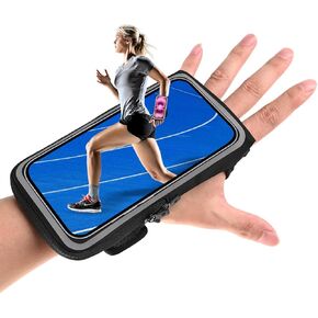 Wristbands Phone Holder for Running, Forearm Running Armbands for iPhone 16/15 Pro/14 Plus/13/11/XR/XS, Galaxy S24/S10, Supports Thick Phone Cases, Fits 4-6.8'' Phones