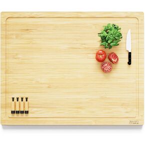 Prosumer's Choice Stovetop Covers for Gas Burners - Bamboo Cutting Board - Premium, Sustainable, Expands Kitchen Space, Easy to Clean - with Adjustable Legs and Juice Grooves - 29.5"L x 3.5"W x 21"H