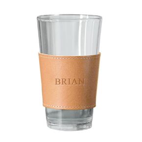 Custom Leather Pint Glass Sleeve For Beer. Drink Sleeve. Beer Sleeve.