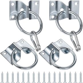 MAQUITA Cross Tie Ring for Horses, Block Tie Ring for Horse Stall/Stable, Tie Down Horse Barn Supplies (4 Pack)