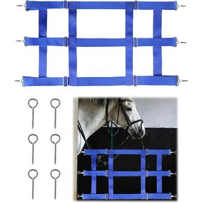 Harrison Howard Adjustable Stall Guard for Horses Poly 3-Slat Stall Guards for Horse Barns Black