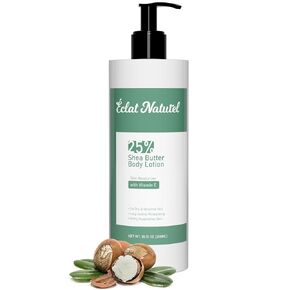 25% Shea Butter Body Lotion for Dry Skin, Vitamin E Lotion Body Moisturizer, Long-last Moisturizing Body Skin Care, Light Fragrance, 10.15 Fl Oz