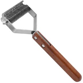 Pet Dematting Comb for Dogs and Cats with Wood Handle，Professional Pet Grooming Brush，Dog Brush for Shedding,Deshedding tool, Remove Loose Hair & Matted Fur(4 Pcs)