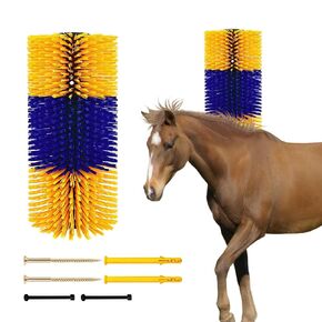 Livestock Scratching Brush, Cattle Scratcher Brush for Livestock Reliving Itchy, Large Goat Scratching Post Brush for Horse Cow Goat Sheep Livestock Animal Grooming