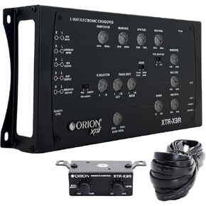 Orion XTR-X3R 3-Way Electronic Crossover Network – 2-Channel Input, 3-Channel Output, Illuminated Control Panel, Remote Bass Boost, Adjustable Frequency Controls, PWM Power Supply