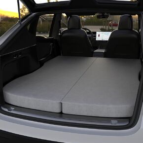 Ferlizer 4" Memory Foam Camping Mattress for Tesla Model 3, 74" x 43" CertiPUR-US Foam Car Bed Mattress, Dark Grey…