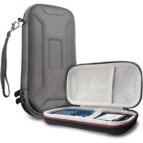 Large Capacity Calculator Case for TI-84 Plus CE, TI-84 Plus, TI-Nspire CX II CAS, TI-Nspire CX II, and More – Velvet Interior with Extra Mesh Pocket (Black)