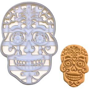 Floral Skull Day of the Dead cookie cutter, 1 piece - Bakerlogy