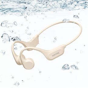 Sanag B60S Bone Conduction Sports Headphones, IPX8 Waterproof Swimming Bluetooth 5.3 Earphones, 64GB MP3 Player, Open Ear Wireless Headset with Mic & App, for Running, Cycling, Workout (Black)