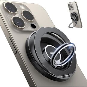 Magnetic Phone Grip Stand, Upgraded [Dual 360°Rotation Ring] Phone Ring Holder for MagSafe, Enhance Magnet Finger Kickstand for iPhone 16 15 14 13 12, Pro, Pro Max, Plus, Mag Safe Accessories