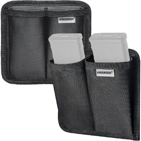 Double/Triple Pistol Mag Pouch, Tactical Mag Holder Storage, Universal Mag Carrier with Hook-Backed Panel Easy to Install