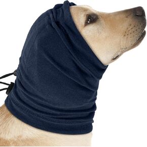 Nanaki Dog Calming Hoodie-Upgrade Anti-Slip Hematomas Ear Wraps Cover, Adjustable Dog Snood Ear Muffs Protector for Noise Protection, Anxiety Relief, Fireworks, Grooming, Bathing, 4th of July