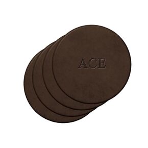 Custom Leather Circle Coaster Set - Set of 4. Custom Coaster Set. Personalized Coasters. Multiple Colors, Gold & Silver Options Available. Monogram Initial Coasters.