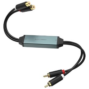 Hum Eliminator, RCA Ground Loop Noise Isolator, Audio Filter with Dual Channel, Compatible with Computer, Audio Amplifier, Vehicle Player, Car Audio Stereos and More