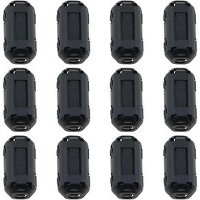 12PCS 3.5mm Inner Diameter Degaussing Filter Anti Jammer Black Degaussing Filter Anti Jammer Noise Filter for Home Appliance and Electronic Device