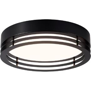 Dimmable Black Flush Mount Ceiling Light, Modern Round LED Ceiling Lights Fixture, Kitchen Flushmount Light for Bedroom Hallway Laundry Room 2700 K-6000 K 5CCT
