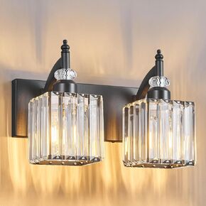 الشمعدانات الجدار الحديثة مجموعة من اثنين من الشمعدانات الجدار الكروم مصباح الجدار الداخلي كريستال الجدار الخفيفة الجدار الشمعدان غرفة الإضاءة الجدار تركيبات إضاءة الحمام الغرور in Kuwait