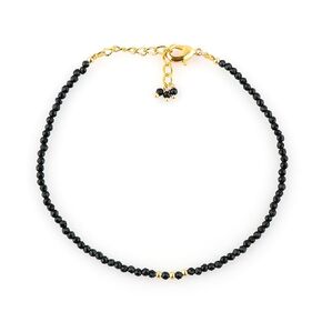 Natural Lapis Lazuli Gemstone Micro Beads Dainty Bracelet Jewelry for her, Birthstone, Energy Healing Crystals, Gold Plated Chain 8 inch
