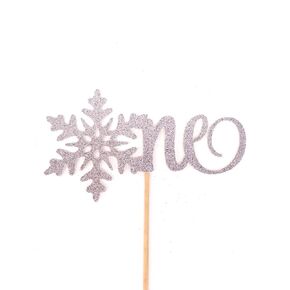 Winter Onederland Cake Topper, 1st Birthday Topper, Snowflake Cake Topper c