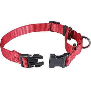 Premium Adjustable Nylon Martingale Dog Collar with Quick Release Buckle for Large Dogs Daily Use Helper-Walking,Training etc.(Military Green, Large)