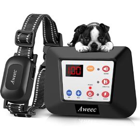 Wireless Dog Fence,Electric Fence for Dog & Training Collar with Remote, Wireless Dog Boundary Containment System,Adjustable & Rechargeable Collar for Medium,Large Sizes Dogs (1 Dog)