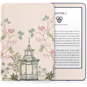 Tacky Design Cherry Blossom Skin Compatible with Kindle Skin Decal, Beige Skin for Kindle Paperwhite Skin Wrap, Premium Vinyl 3M for Kindle Sticker Full Wrap Decal (Kindle (11th Gen, 2022))