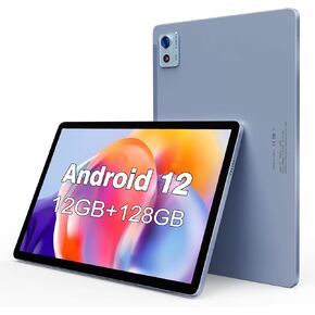10.1 inch Android 12 Tablet, Octa-Core CPU, 12(6+6) GB RAM+128GB ROM+1TB Expandable Computer Tablets PC, 1920 * 1200 FHD IPS Screen, 5+13MP Dual Camera, GMS Certified Tablet Light-Blue