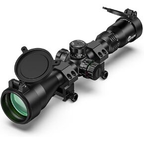 CVLIFE EagleFeather F02 Rifle Scope with Side Focus Parallax Adjustment, Illuminated Mil-Dot Reticle, 30mm Tube Long Range Rifle Scope for Hunting, SFP Riflescope with 20mm Scope Rings