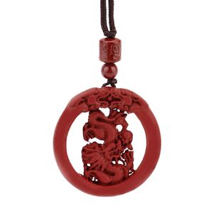 Pendant for men and women, sleep aid pendant, good luck pendant, double dragon protector, safe and high content cinnabar Buddha light blessing