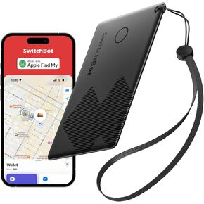 SwitchBot Wallet Finder Card, Bluetooth Tracker, Item Locator Key Finder for Keys, Phones, Luggage, Works with Apple Find My (iOS Only), Up to 3-Year Battery Life, Water Resistant Not Supports Android