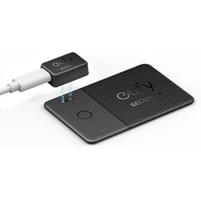 eufy SmartTrack Card E30 (Black, 1-Pack), Rechargeable, Works with Apple Find My (iOS Only), Bluetooth Tracker, Perfect for Wallet, Passport, and Laptop, Water Resistant. (Android not Supported)