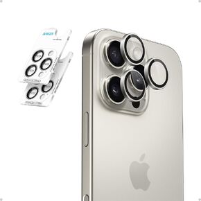 Anker Camera Lens Protector for iPhone 16 Pro/16 Pro Max, 2-Pack HD and Ultra-Durable ShieldX Glass, Easy Installation, Exclusively for iPhone 16 Pro/16 Pro Max (Black)