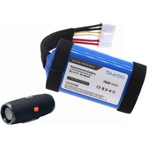7800mAh Charge 4, SUN-INTE-118 Replacement Battery for Charge 4, Charge 4BLK, Charge 4J, JBLCHARGE4BLUAM, 1INR19/66-3, ID998, ID998-B, IY1068 Speaker Battery 3.7V