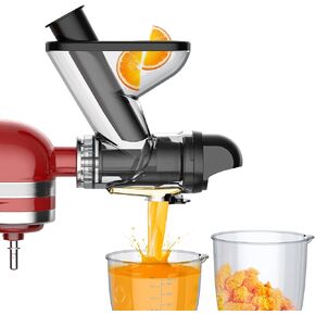Masticating Juicer Attachment for KitchenAid Stand Mixer, Cold Pressed Juicer Machine,Slow Masticating Juicer Attachment with Dual Feed Chute and Pusher by FGREEBLE
