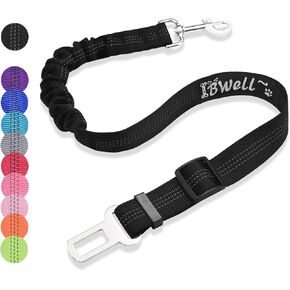 Dog Seat Belt for Car with Elastic Bungee Leash, Car Leash Car Seat Belt for Dogs (Light Pink, 1PCS-27.6")