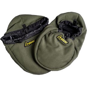 Hunter Safety System Boot Muff: Essential Cold Weather Gear for Hunting or Fishing - Polar Fleece Feet Warmer with Zippered Pockets and Heel Strap - Top Hunting Accessories for Comfort & Protection