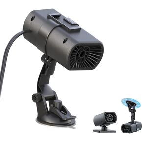 سخان سيارة محمول 2 في 1 بقدرة 12 فولت 200 وات، مزيل صقيع ومزيل ضباب سريع للمركبات، سخان ومروحة اتجاه الرياح قابل للتعديل، حامل بالشفط أو لوحة القيادة، مثالي للقيادة في الشتاء in Kuwait