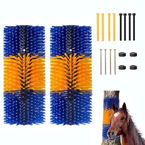 2PCS Livestock Scratching Brushes, Livestock Scratcher Horse Brush Full Massage Brush Kit, Relieve Itching on the Back of Livestock, Suitable for Livestock, Horse, Cattle, Sheep, Pig