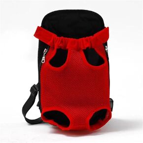 Pet Carrier Backpack, Adjustable Pet Front Cat Dog Carrier Backpack Travel Bag, Legs Out, Easy-Fit for Traveling Hiking Camping for Small Medium Big Dogs Cats Puppies (Red, Small) in Saudi Arabia