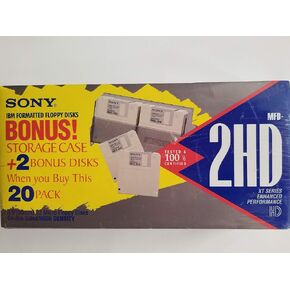 أقراص سوني 3.5 MFD-2HD مهيأة، 20 حزمة