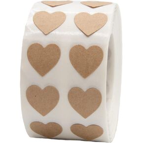 Metallic Silver Heart Stickers, 1/2" Inch, 1000 Adhesive Labels per Roll - Ideal for Crafting, Valentine's Day, and Non-Candy Favors in Schools, Parties, and Art Projects