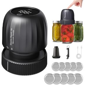 ZPP Mason Jar Vacuum Sealer, Electric Mason Jar Vacuum Sealer Kit with Wide & Regular Mouth Mason Lids, Vacuum Sealer for Food Canning Jars