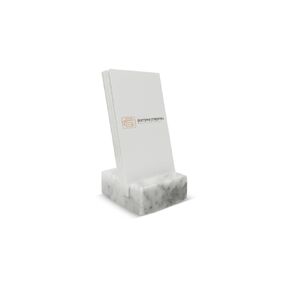 Vertical Business Card Holder made from White Carrara Marble