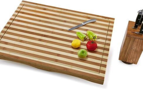 Prosumer's Choice Stovetop Covers for Gas Burners - Bamboo Cutting Board - Premium, Sustainable, Expands Kitchen Space, Easy to Clean - with Adjustable Legs and Juice Grooves - 29.5"L x 3.5"W x 21"H in Saudi Arabia