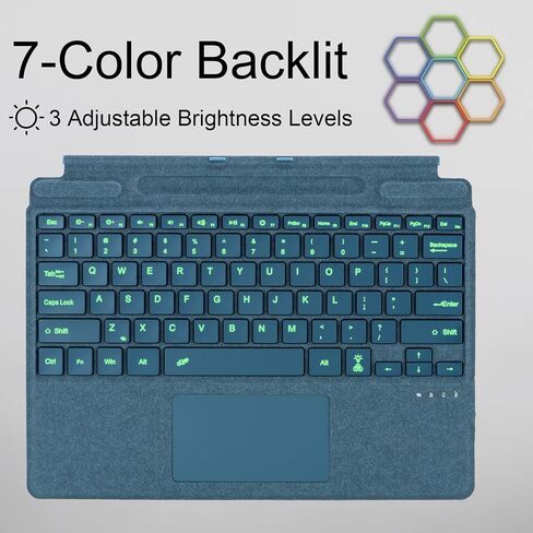Type Cover for Microsoft Surface Pro 13 inch, Compatible with Surface Pro 13"(11th Edition) / Pro 11 / Pro 10 / Pro 9 / Pro 8 / Pro X, Portable Slim Bluetooch Keyboard with Touchpad, Pen Holder in Kuwait