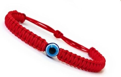 Evil Eye Bracelets for Women Men Handmade Braided Kabbalah Bracelet Good Luck Protection Bracelet Rope Cord Thread Friendship Adjustable String Minimalist Jewelry (Black) in Saudi Arabia