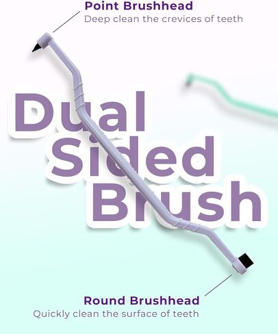 2 Pcs Dual Sided Cat Toothbrush with Micro Brush Head, Anti-Slip Curved Handle, Designed for Small Pets Eliminates Bad Breath and Reduces Plaque Tartar Formation in Saudi Arabia