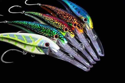Nomad Design DTX Minnow 200 مع نظام Autotune حاصل على براءة اختراع - حركة السباحة المتعثرة، BKK Diablo 5X Singles 11/0 Hooks، 200 SNK 8، 40 قدم، سردين in Saudi Arabia