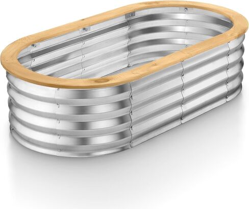 Galvanized Raised Garden Beds Outdoor // 4×2×1 ft Planter Raised Beds for Gardening, Vegetables, Flowers // Large Metal Garden Box (Pink) // Patent Pending Tool-Free Assembly in Saudi Arabia